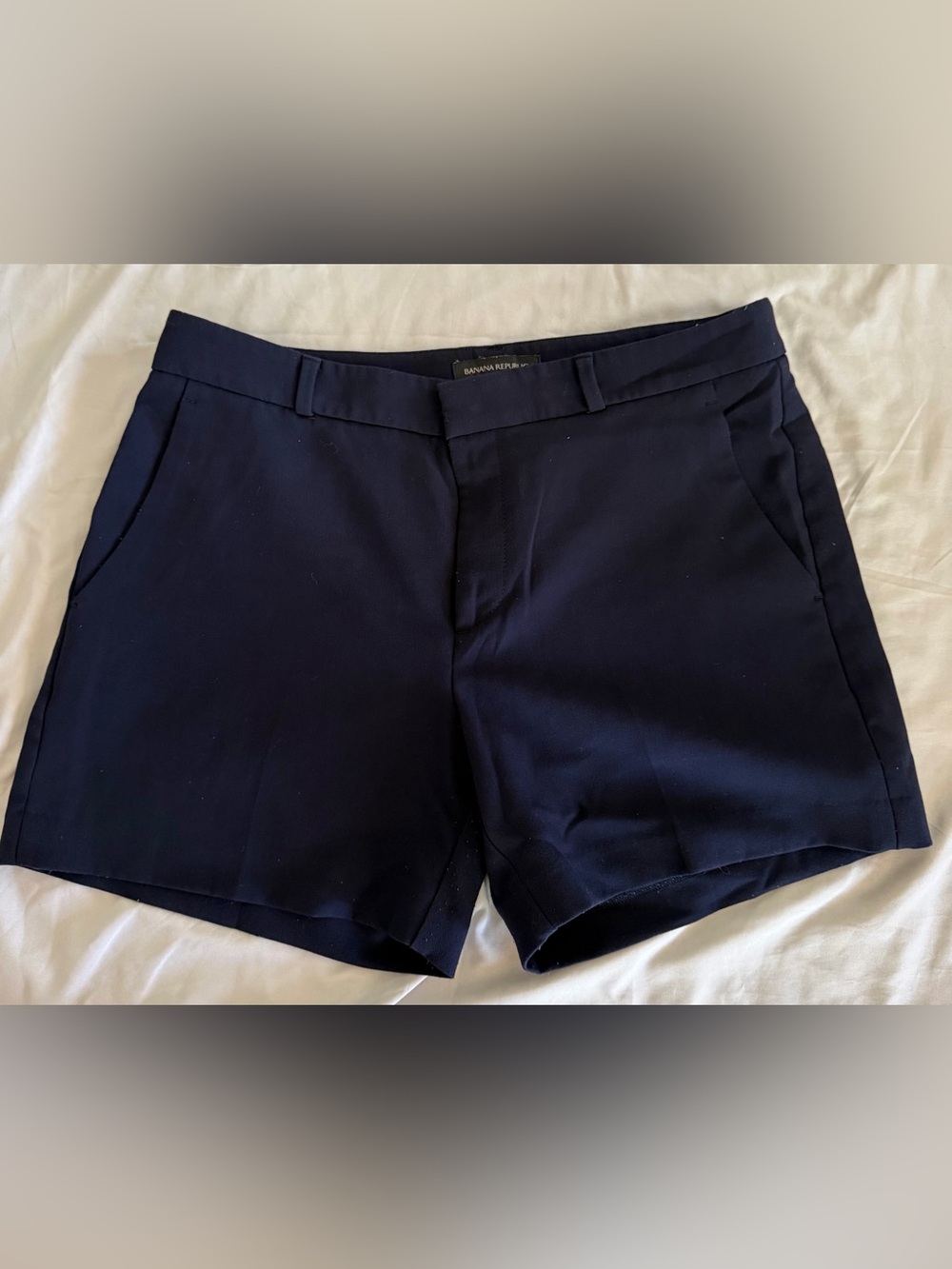 Banana Republic Women's Navy High-Waist Tailored Shorts